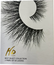 Load image into Gallery viewer, HD 3D Faux Mink Lashes 2 Pairs Handmade Luxurious Volume Fluffy Natural False Eyelashes 12 Sets AP-08