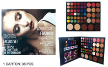 Load image into Gallery viewer, WORLD COLOR Fashion Makeup Palette 36 Eyeshadow 14 Contour 5 Blusher