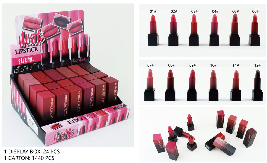 S.F.R. COLOR Mate Beauty Lipstick  (24 pcs)